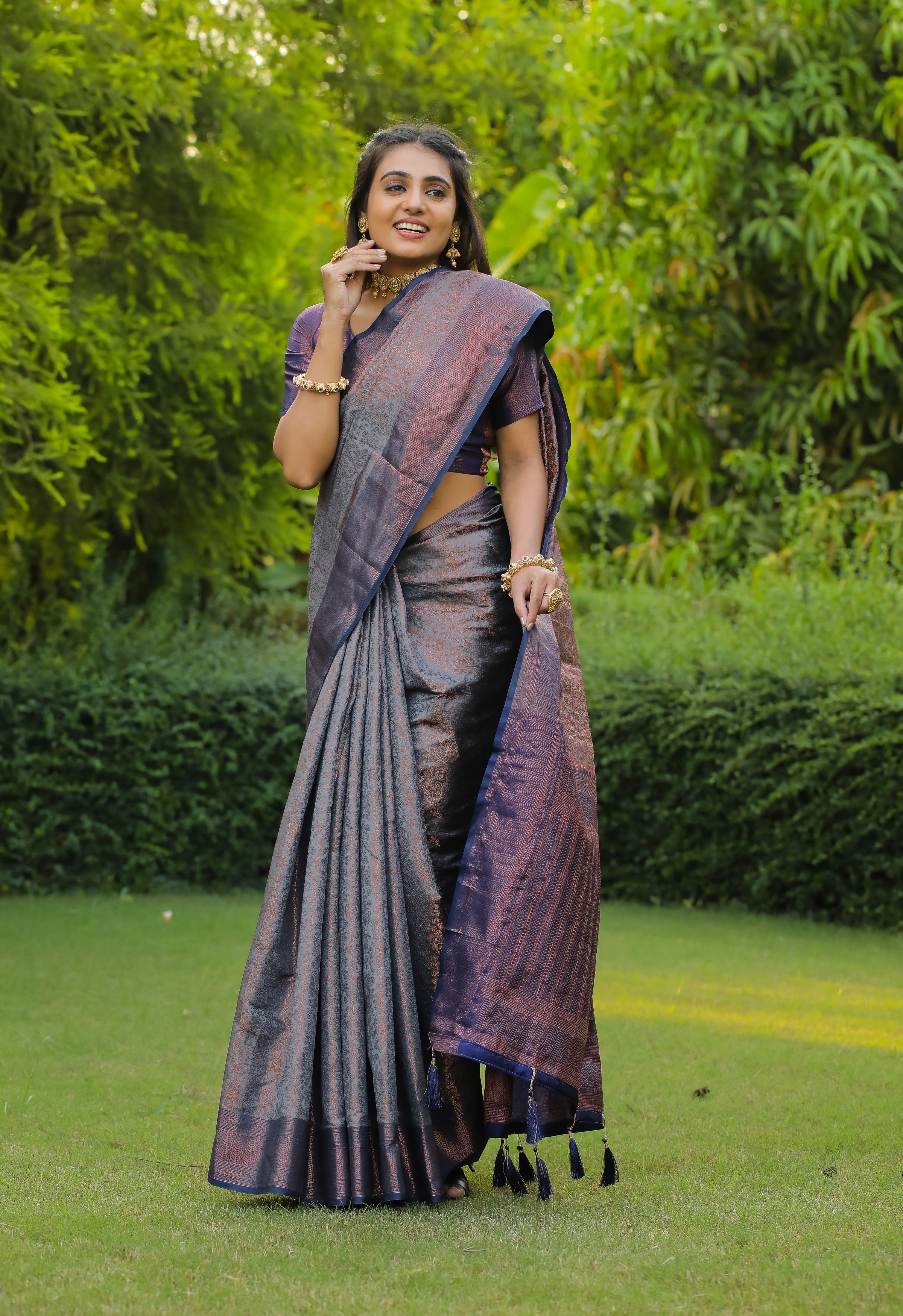 Vsaree Designer Banarasi Silk Saree With Designer Rich Pallu And Blouse