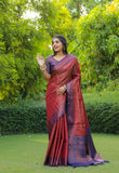 Vsaree Designer Banarasi Silk Saree With Designer Rich Pallu And Blouse