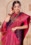 Designer Banarasi Leheriya Design Soft Silk Saree With Pure Golden Zari Border