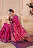 Designer Banarasi Leheriya Design Soft Silk Saree With Pure Golden Zari Border