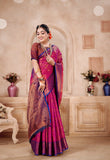 Designer Banarasi Leheriya Design Soft Silk Saree With Pure Golden Zari Border