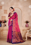 Designer Banarasi Leheriya Design Soft Silk Saree With Pure Golden Zari Border