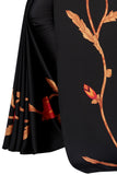 Vsaree Black Printed Japan Crape Saree With Designer Pallu And Blouse