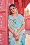 Vsaree Banarasi Cotton Blend Saree With Designer Border And Blouse