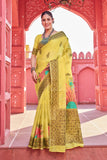 Vsaree Banarasi Cotton Blend Saree With Designer Border And Blouse