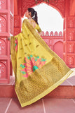 Vsaree Banarasi Cotton Blend Saree With Designer Border And Blouse