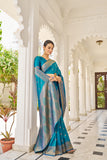 Vsaree Banarasi Cotton Blend Saree With Designer Border And Blouse