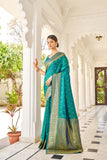 Vsaree Green Cotton Silk Saree Zari Weaving Border And Fancy Pallu With Blouse