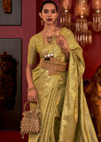 Designer Banarasi Silk Golden Border With Banarasi Design Saree And Blouse