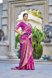 Vsaree Designer Banarasi Silk Saree With Having Rich Pallu And Blouse