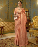 Vsaree Banarasi Silk Golden Border With Banarasi Design Saree And Blouse