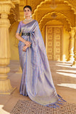 Designer Banarasi Kanjivaram Silk Golden Border With Banarasi Design Saree And Blouse