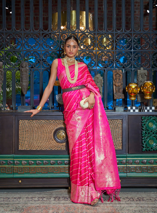 Vsaree Light Pink Designer Art Silk Saree With Having Rich Pallu And Blouse