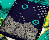 Zooara Teal Color Cotton Function And Wedding Dress Matrials With Bottom And Dupatta