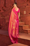 Designer Banarasi Silk Golden Border With Banarasi Design Saree And Blouse