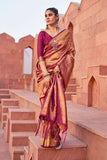 Designer Banarasi Silk Golden Border With Banarasi Design Saree And Blouse