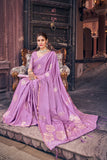 Vsaree Purple Designer Silk Saree With Having Rich Pallu And Blouse