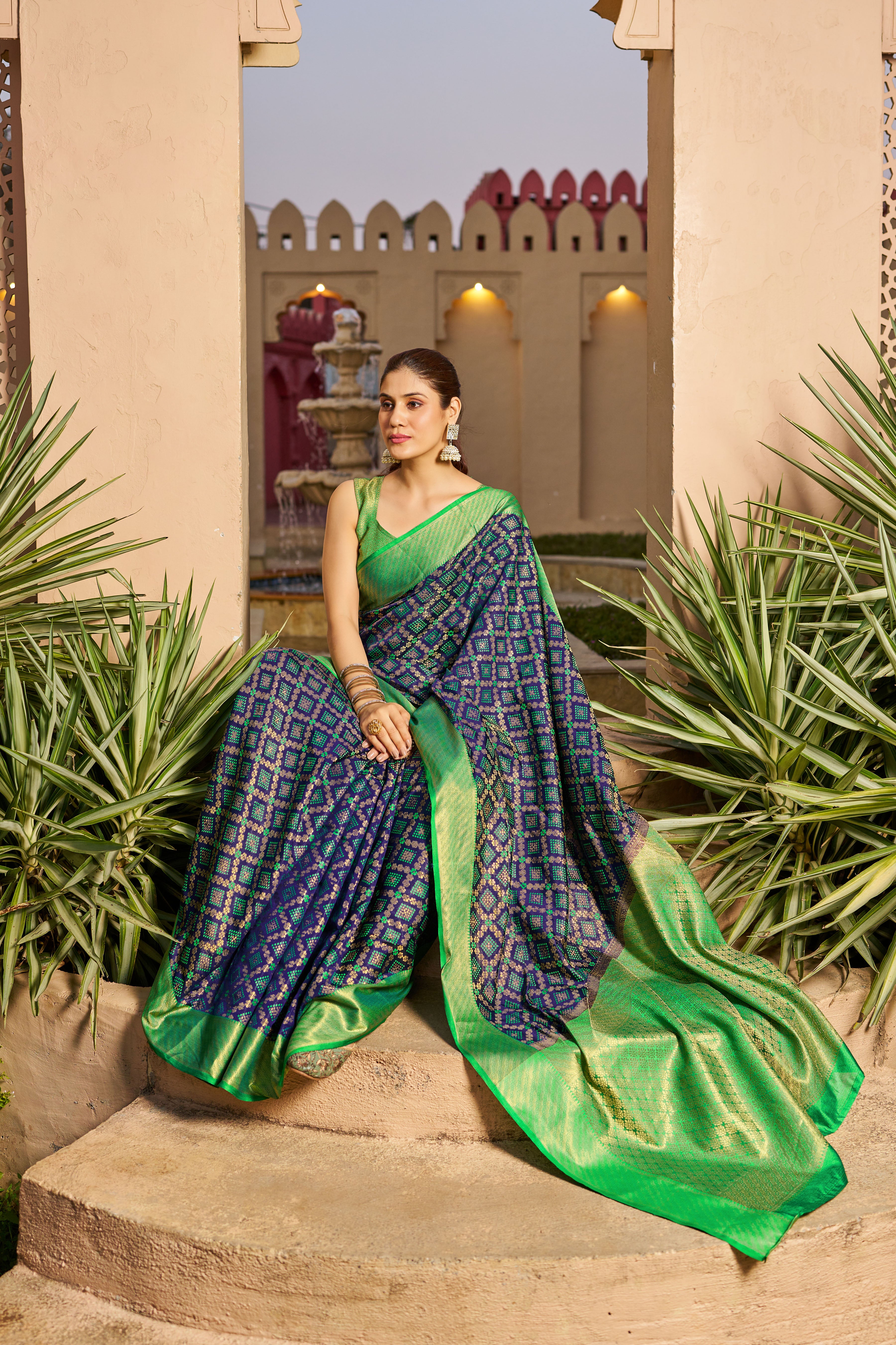 Vsaree Patola Soft Silk Saree And Zari Weaving With Rich Pallu Saree And Blouse