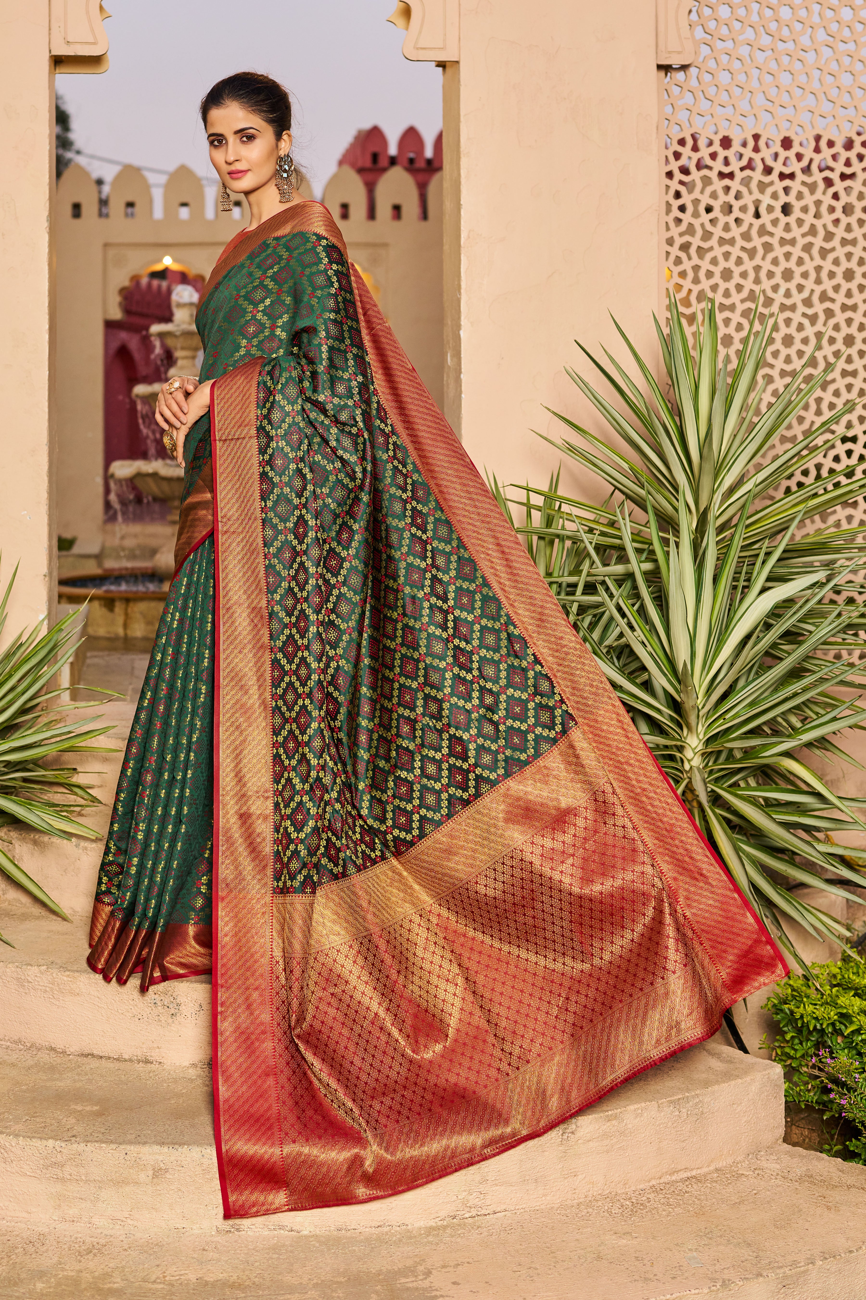 Vsaree Patola Soft Silk Saree And Zari Weaving With Rich Pallu Saree And Blouse