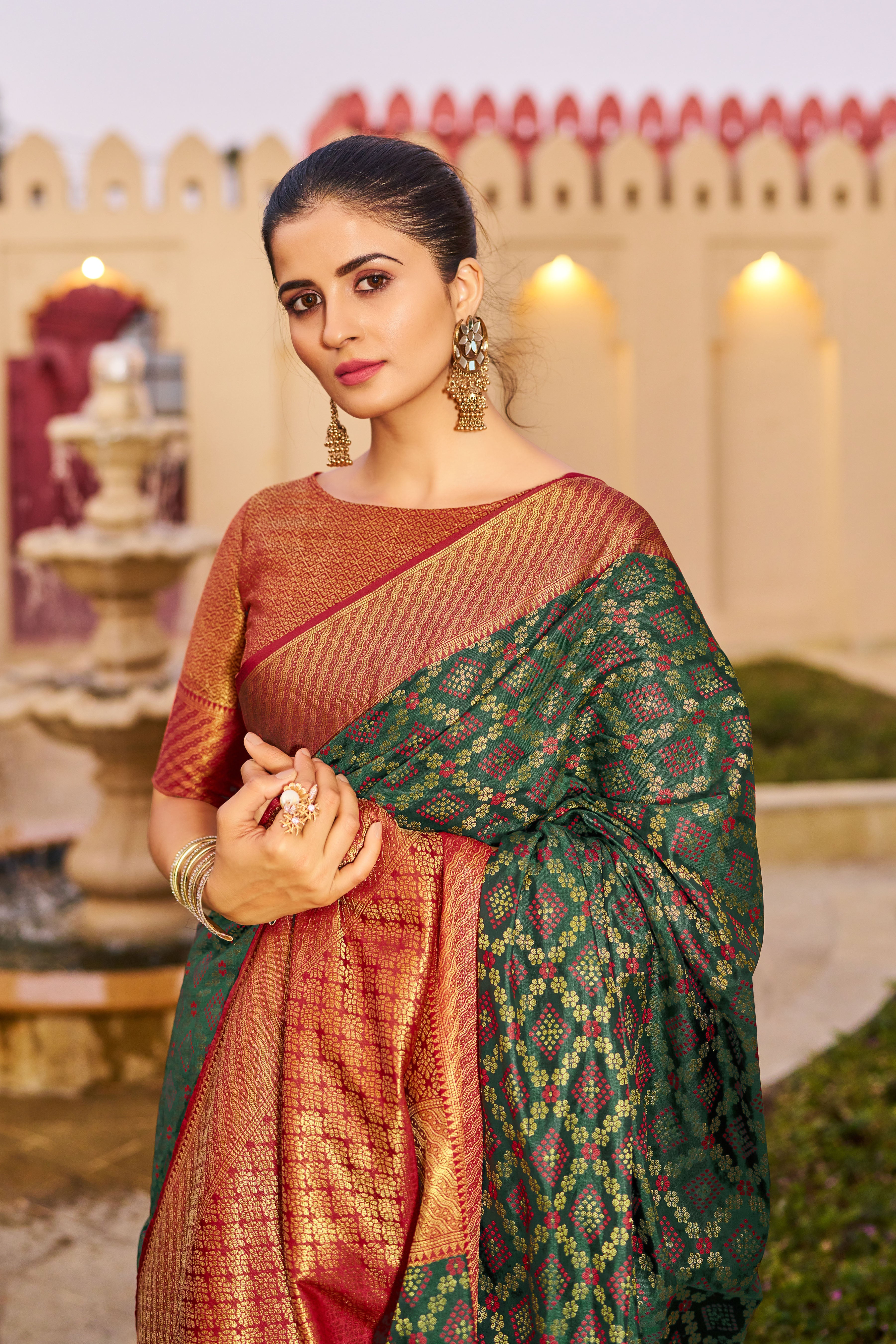 Vsaree Patola Soft Silk Saree And Zari Weaving With Rich Pallu Saree And Blouse