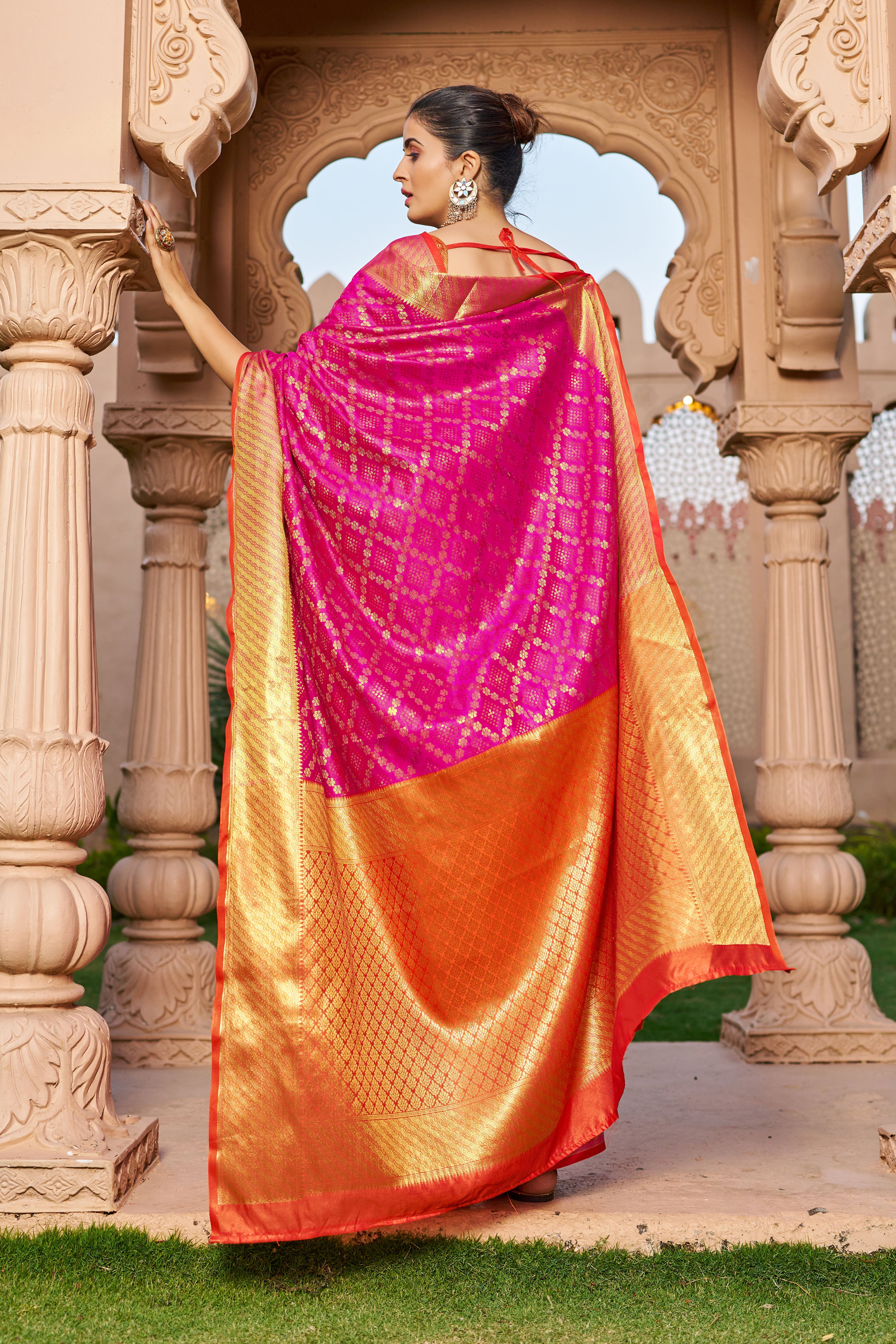 Vsaree Patola Soft Silk Saree And Zari Weaving With Rich Pallu Saree And Blouse