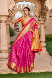 Vsaree Patola Soft Silk Saree And Zari Weaving With Rich Pallu Saree And Blouse