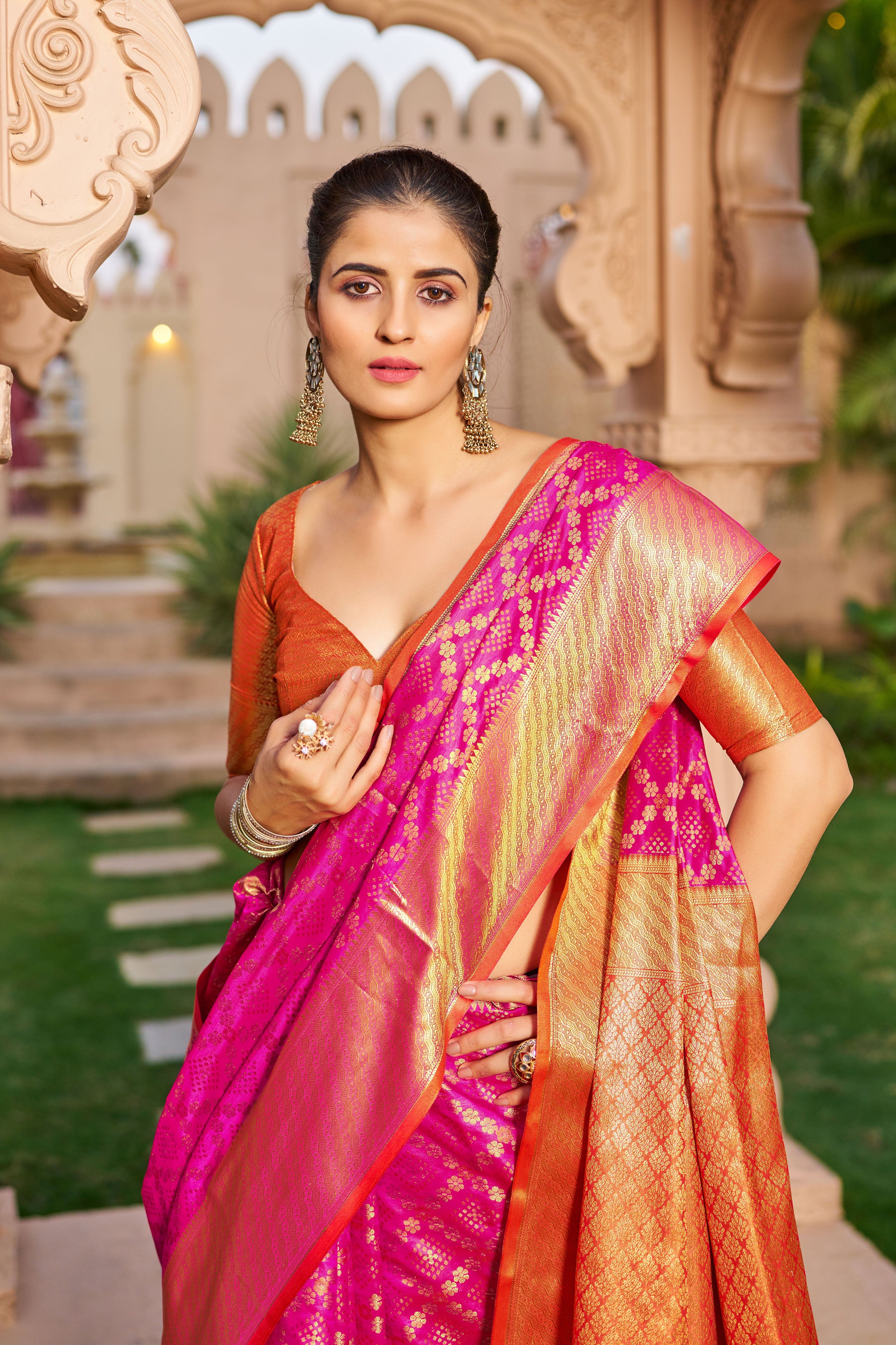 Vsaree Patola Soft Silk Saree And Zari Weaving With Rich Pallu Saree And Blouse