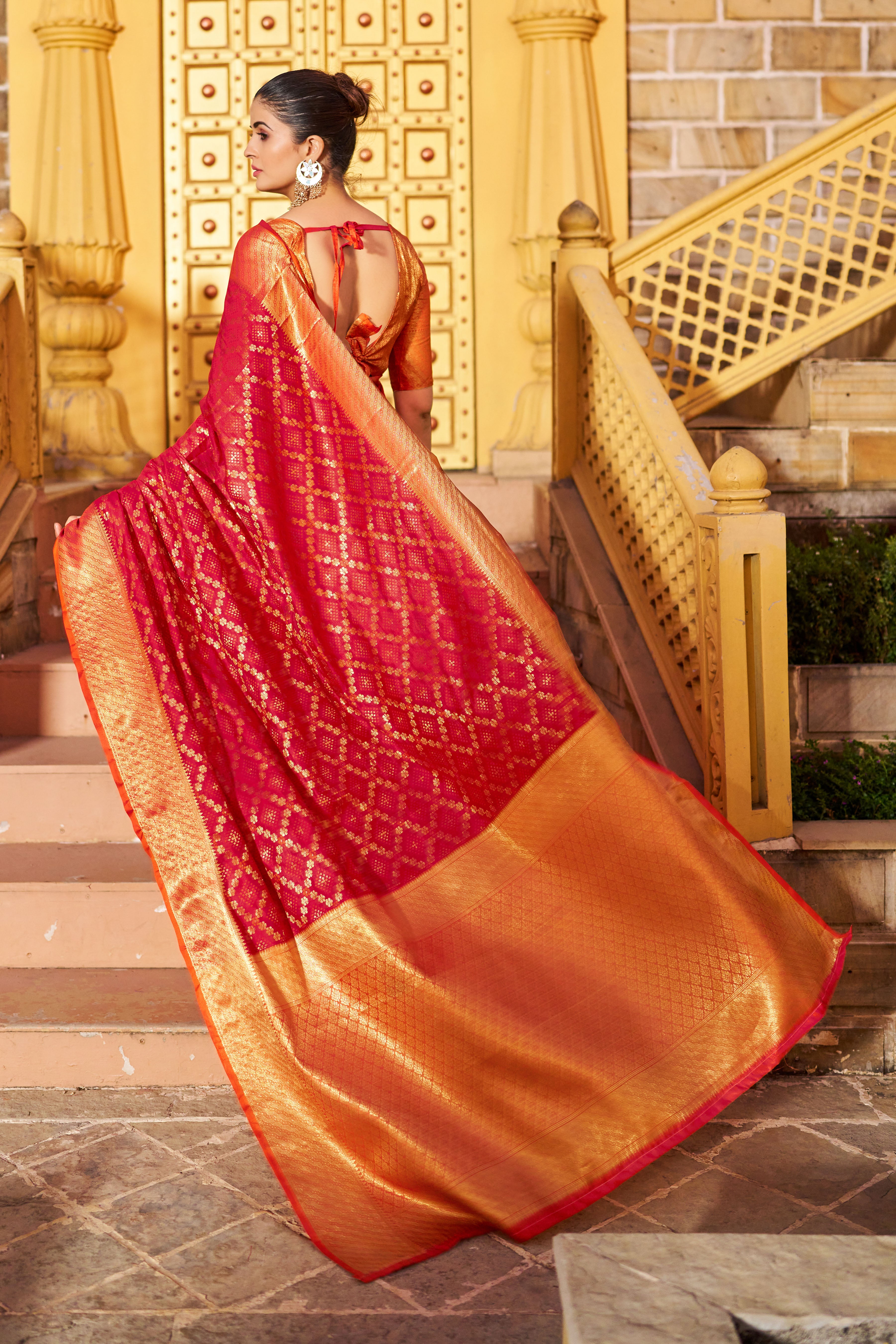 Vsaree Patola Soft Silk Saree And Zari Weaving With Rich Pallu Saree And Blouse