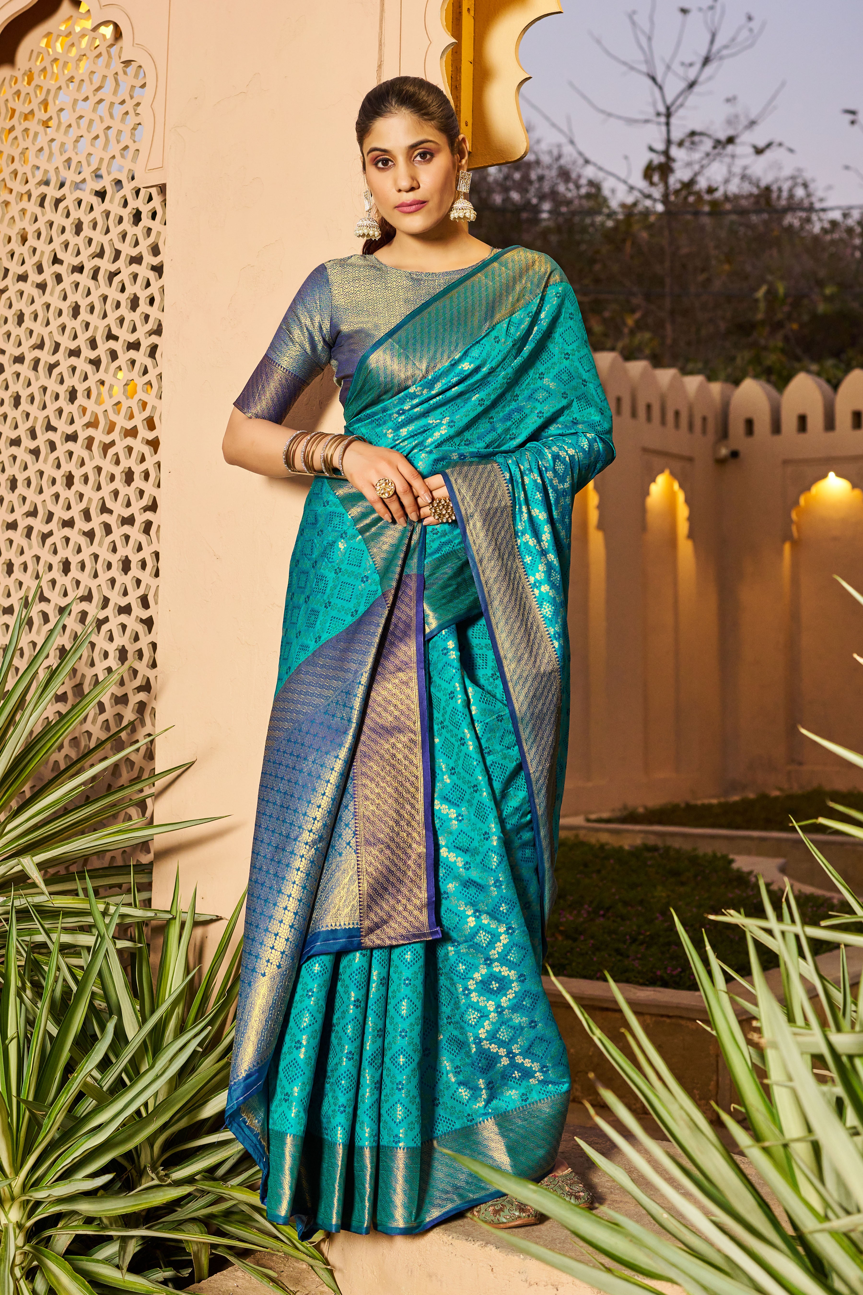 Vsaree Patola Soft Silk Saree And Zari Weaving With Rich Pallu Saree And Blouse