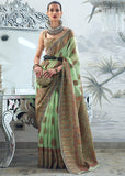 Vsaree Green Banarasi Silk Golden Border And Zari Weaving Work With Banarasi Design Saree And Blouse