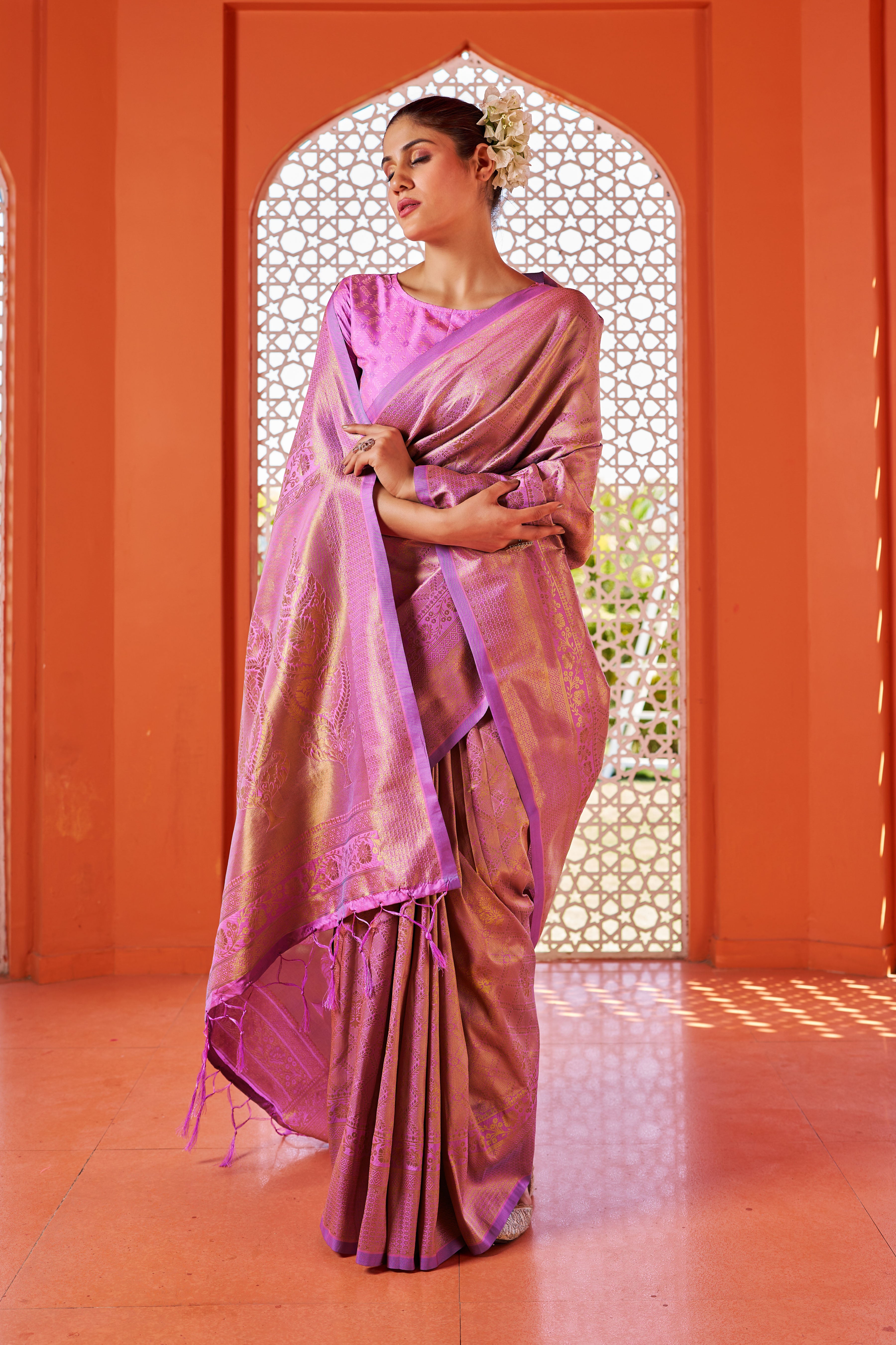 Vsaree Designer Banarasi Silk Saree With Having Rich Pallu And Blouse