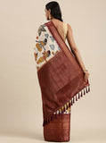 Vsaree Coffee Kanjivaram Silk And Zari weaving Saree With Designer Border And Blouse