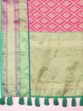 Vsaree Light Pink Silk Blend Saree With Designer Border And Rich Pallu or Blouse