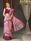 Vsaree Pink Kanjivaram Silk And Zari weaving Saree With Designer Border And Blouse