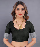 Vsaree Black Kanjivaram Silk And Zari weaving Saree With Designer Border And Blouse