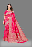 Vsaree Pink Lichi Silk And Zari weaving Saree With Designer Border And Blouse