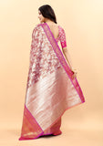 Vsaree Chiku Kanjivaram Silk And Zari weaving Saree With Designer Border And Blouse