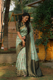 Vsaree Parrot Design Copper Zari Weaving Kanjivaram Silk Saree With Attrective Blouse And Rich Pallu