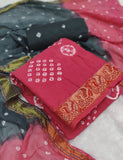 Zooara Pink Color Cotton Function And Wedding Dress Matrials With Bottom And Dupatta