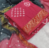 Zooara Pink Color Cotton Function And Wedding Dress Matrials With Bottom And Dupatta