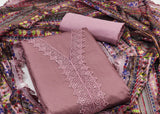 Zooara Light Pink Color Heavy Cotton Function And Wedding Dress Embrodary Work Matrials With Bottom And Dupatta