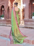 Vsaree Green Cotton Silk Saree Zari Weaving Border And Fancy Pallu With Blouse