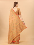 Vsaree Banarasi Cotton Blend Saree With Designer Border And Blouse