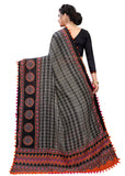 Vsaree Black Soft Cotton Printed Saree With Heavy Border And Designer Saree And Blouse