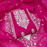 Zooara Pink Color Chanderi Function And Wedding Dress Matrials With Bottom And Dupatta