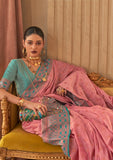 Vsaree Pink Designer Art Silk Saree With Having Rich Pallu And Blouse