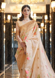 Vsaree Designer Banarasi Soft Silk Saree With Pure Golden Zari Border And Blouse