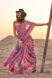 Vsaree Pink Designer Art Silk Saree With Having Rich Pallu And Blouse