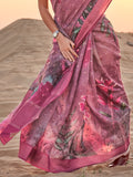 Vsaree Pink Designer Art Silk Saree With Having Rich Pallu And Blouse