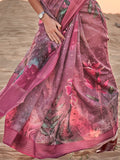 Vsaree Pink Designer Art Silk Saree With Having Rich Pallu And Blouse